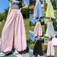 thumbnail image 1 of CHUMUD Petite Womens Wide Leg Baggy Pants with Pockets High Waist Straight Leg Pants Loose Palazzo Trousers Summer Casual Trendy, 1 of 9