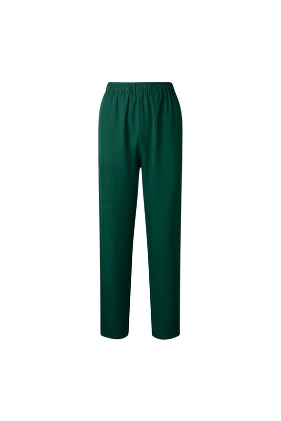 Plus Size Scrubs Pants for Women Moisture-Wicking Healthcare Mid-Rise Straight Fit Cargo Pants with Pockets for Work Uniform
