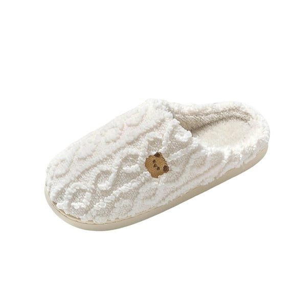 CHUMUD Plush Slippers for Women Fuzzy Winter Warm with Memory Foam House Comfort Fluffy Lining Anti-Skid Cute Indoor Shoes