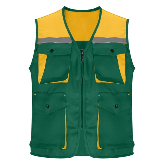 CHUMUD Reflective Safety Vest for Men & Women High Visibility Class 2 Vest with Pockets Meets ANSI Standards
