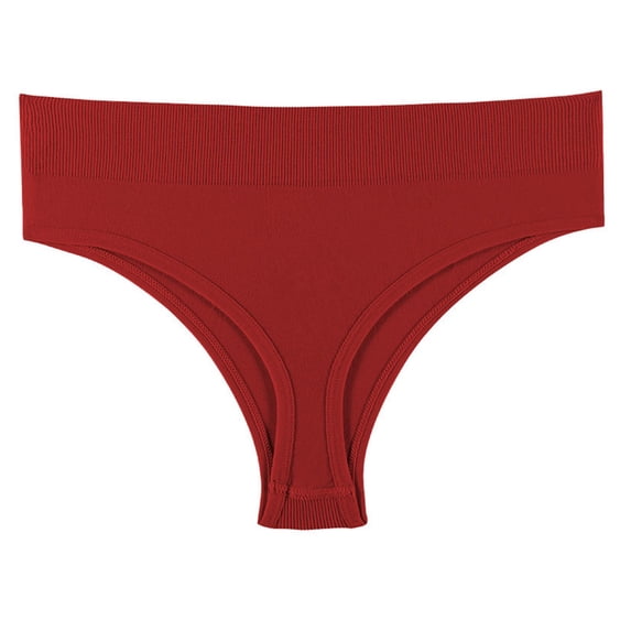 CHUMUD Seamless Women Underwear Thongs High Waisted No Show Panties Breathable Comfy Active High Waisted Cut Undies