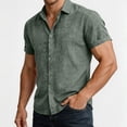 thumbnail image 1 of CHUMUD Shirts for Men Summer Button Down Turn Down Collar Shirt Short Sleeve Casual Tops, 1 of 7