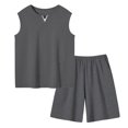 thumbnail image 1 of CHUMUD Shorts Sets for Men 2 Piece Outfits Cotton Tracksuits Summer Matching Set Sleeveless Tank Top Elastic Waist Shorts Set Casual Athletic (Avail for Big & Tall), 1 of 6