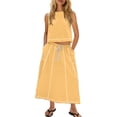 thumbnail image 1 of CHUMUD Skirt Sets for Women 2 Piece Outfits Summer Matching Set Sleeveless Tank Top Drawstring A-Line Maxi Skirts Casual, 1 of 8
