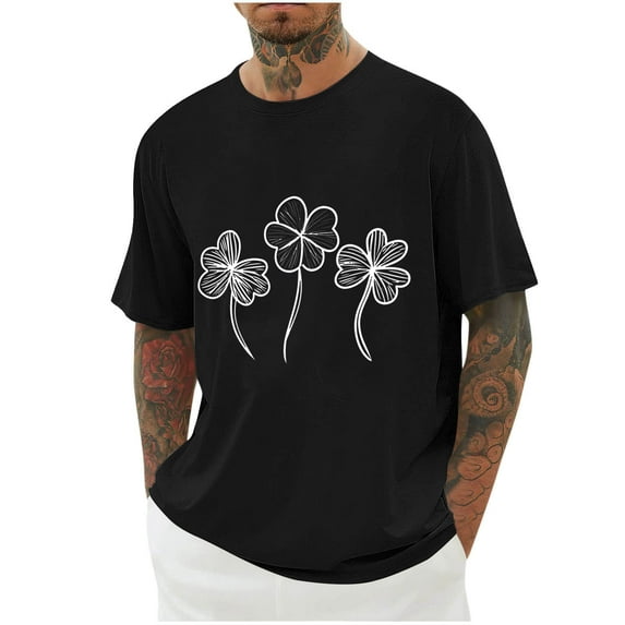 CHUMUD St Patricks Day T Shirt for Men Shamrock Tee St Paddys Day Shirts Funny Holiday Clover Short Sleeve Tops Tee Summer Casual
