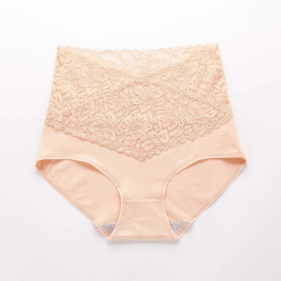 CHUMUD Underwear for Women High Waisted Full Coverage Briefs Soft Breathable Lace Tummy Control Panties