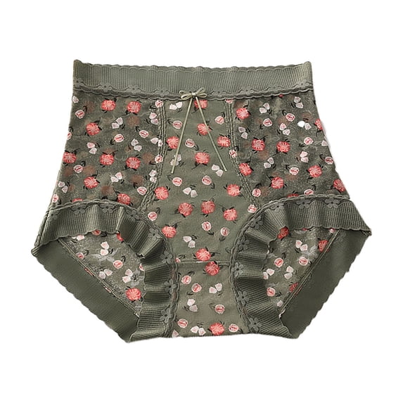 CHUMUD Underwear for Women Lace Floral Cute High Waisted Full Coverage Briefs Breathable Soft Panties