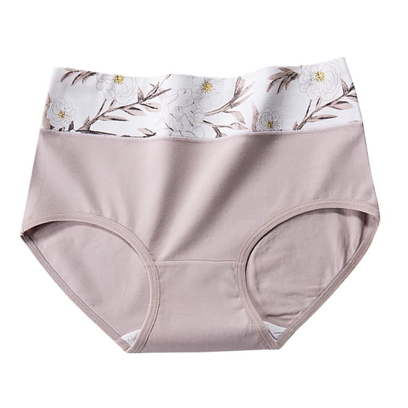 CHUMUD Underwear for Women Mid Waisted Full Coverage Stretch Briefs Breathable Soft Floral Panties