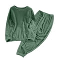 thumbnail image 1 of CHUMUD Women Fluffy Pajamas Set Pullover Pajama Set with Soft Fleece Joggers Winter Warm Loose Plush Fuzzy Sets 2 Piece Cozy Sleepwear, 1 of 6