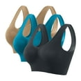 thumbnail image 1 of CHUMUD Women's 3 Pack Seamless Sports Bra Wide Straps Wireless Support Workout Bralette, 1 of 5