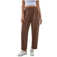thumbnail image 1 of CHUMUD Women's Barrel Harem Sweatpants Elastic High Waist Pleated Wide Leg Trousers Fall Comfy Casual Baggy Pants with Pockets, 1 of 8