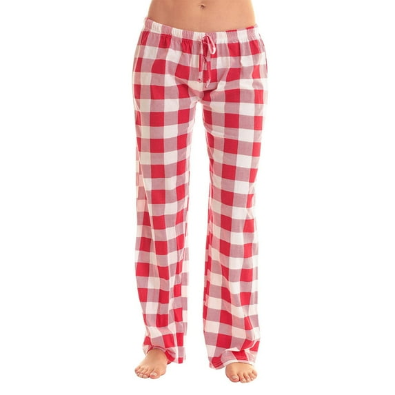 CHUMUD Women's Buffalo Plaid Pajama Pants Soft Drawstring High Waisted Pj Pants Casual Comfy Lounge Sleep Bottoms 2025