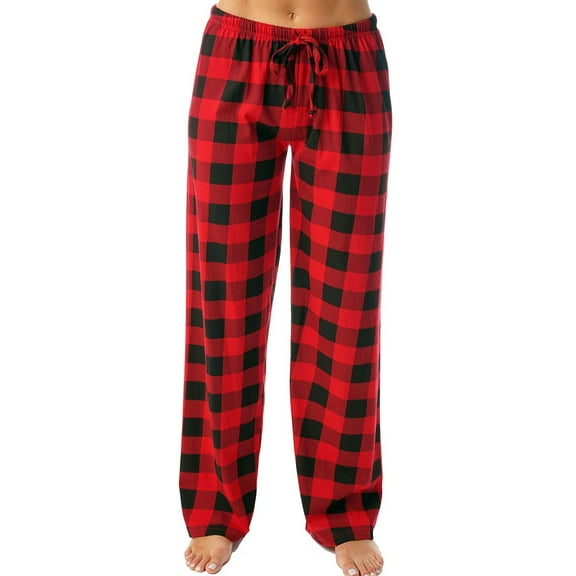 CHUMUD Women's Buffalo Plaid Pajama Pants Soft Drawstring High Waisted Pj Pants Casual Comfy Lounge Sleep Bottoms 2025
