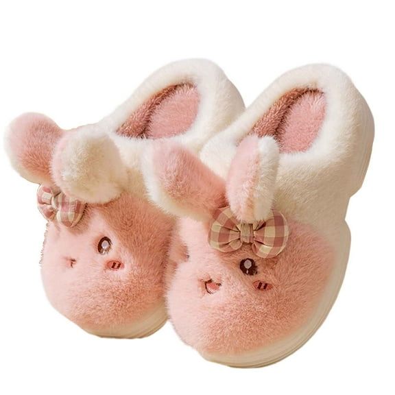 CHUMUD Women's Bunny Slippers - Funny Animal Indoor Plush Slippers Indoor Shoes Fluffy Warm Slippers, Lovely Holiday Gift
