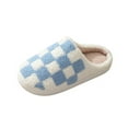 thumbnail image 1 of CHUMUD Women's Checkered Slippers - Funny, Fluffy House & Indoor Shoes - Memory Foam, Warm, Plush Bedroom Slippers for Winter, 1 of 3
