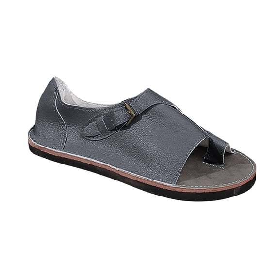 CHUMUD Women's Comfort Toe Loop Flat Sandals Adjustable Buckle Strap Open Toe Casual Summer Walking Shoes