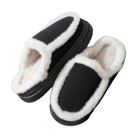 CHUMUD Women's Comfy Trendy Platform Slippers - Ultra Plush Lined & Non-Slip Sole, Winter House Slide Shoes, Indoor Outdoor