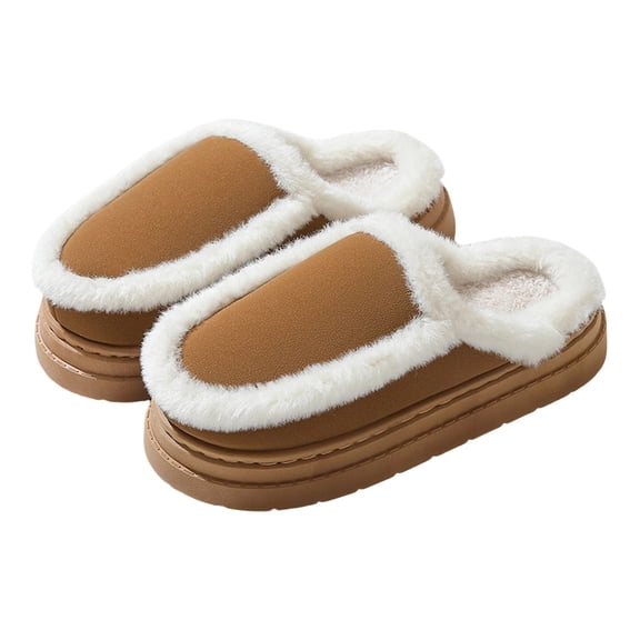 CHUMUD Women's Comfy Trendy Platform Slippers - Ultra Plush Lined & Non-Slip Sole, Winter House Slide Shoes, Indoor Outdoor