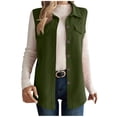 thumbnail image 1 of CHUMUD Women's Corduroy Vests Outerwear 2025 Button-Down Lightweight Waistcoat Casual Lapel Sleeveless Outerwear, 1 of 8