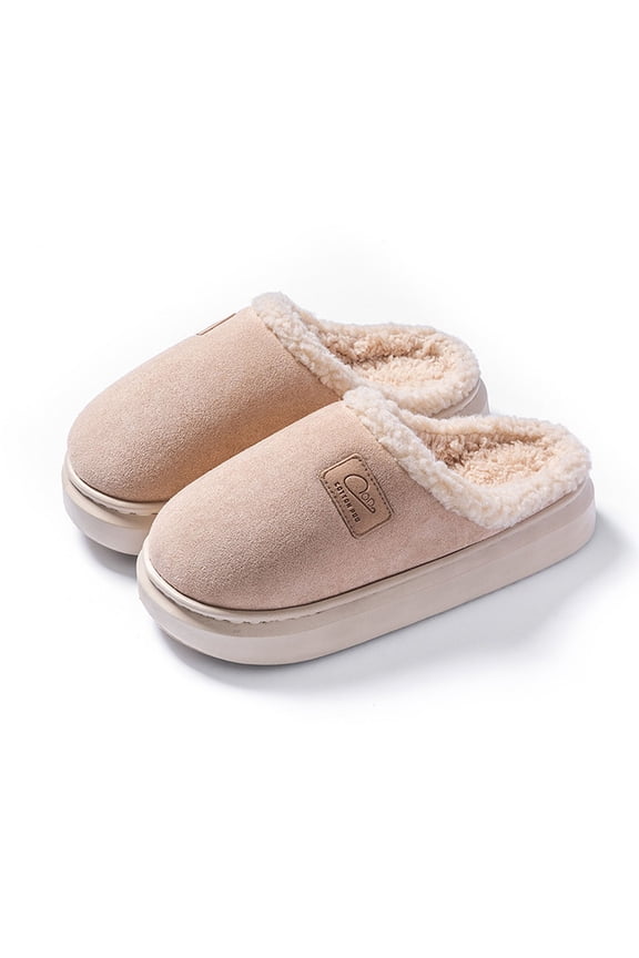 Women's Cozy Memory Foam Scuff Slippers Casual Slip On Warm House Shoes Rubber Sole Indoor/Outdoor