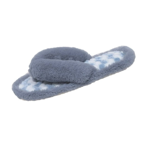 CHUMUD Women's Cozy Memory Foam Spa Thong Flip Flops House Indoor Slippers Plush Velvet Lining Clog