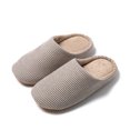 thumbnail image 1 of CHUMUD Women's Cozy Winter Slippers with Striped Textured Upper and Plush Fleece Lining, Memory Foam Insole, Snug Fit Home Shoes, Size up for Comfort, 1 of 6