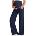 thumbnail image 1 of CHUMUD Women's Creamluxe Maternity Yoga Wide Leg Pants Petite/Regular/Tall Pregnancy Work Dress Sweatpants with Pockets, 1 of 5