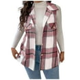 thumbnail image 1 of CHUMUD Women's Fall Flannel Plaid Vest Tops - Sleeveless Long Single Breasted Casual Shacket Jackets with Pockets 2025 Fashion Outfits, 1 of 6