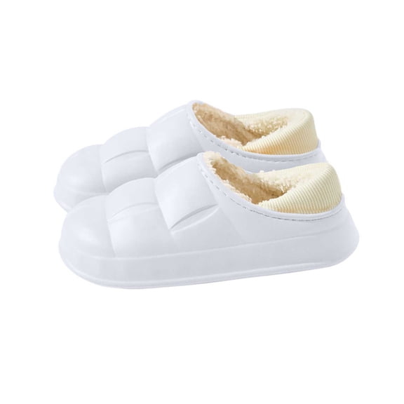 CHUMUD Women's Fully Enclosed & Plush Lined Flats for Cozy Winter Wear Upgraded Protective Slipper Boots Slip-On Indoor & Outdoor Casual Shoes