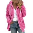 thumbnail image 1 of CHUMUD Women's Fuzzy Fleece Jacket Zip up Casual Cardigan Oversized Outerwear Fluffy Sherpa Hoodie Winter Warm Coats with Pockets, 1 of 5