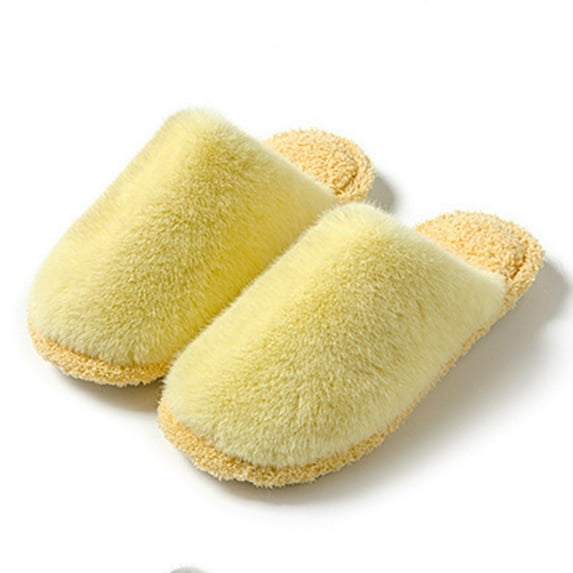 CHUMUD Women's Fuzzy Slip-on Slippers Warm Cozy Soft Bedroom Silent Slippers Lightweight Memory Foam Indoor House Shoes