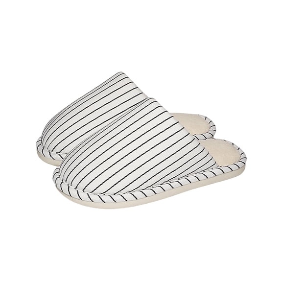 CHUMUD Women's House Slippers Plush Lined Winter Clogs - Cozy Striped Fleece Slippers with Durable Sole for Indoor Wear