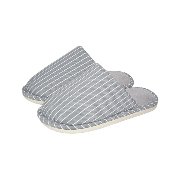 CHUMUD Women's House Slippers Plush Lined Winter Clogs - Cozy Striped Fleece Slippers with Durable Sole for Indoor Wear