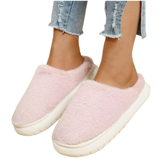CHUMUD Women's Indoor/Outdoor Slip-on Clog Slippers with Memory Foam Soft Warm Puffy Plush Fuzzy Cozy Home Slippers