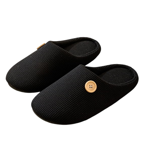 CHUMUD Women's Memory Foam Slippers Comfort Cotton-blend Closed Toe House Shoes Cozy Winter Slippers with Textured Knit Upper