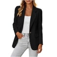 thumbnail image 1 of CHUMUD Women's One Button Blazer Lapel Collar Long Sleeve Suit Jacket with Pockets Casual Business Office Spring Fall Outfits, S-3XL, 1 of 6