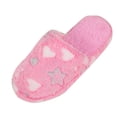 thumbnail image 1 of CHUMUD Women's Plush House Slippers Winter Warm Fleece Lined Cotton Flat Slippers with Star Print Holiday Gifts, 1 of 5