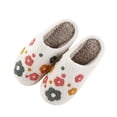 thumbnail image 1 of CHUMUD Women's Plush Memory Foam Fluffy Slippers with Thick Bottom Soft Vintage Home Shoes Holiday Slippers Christmas Gifts, 1 of 9
