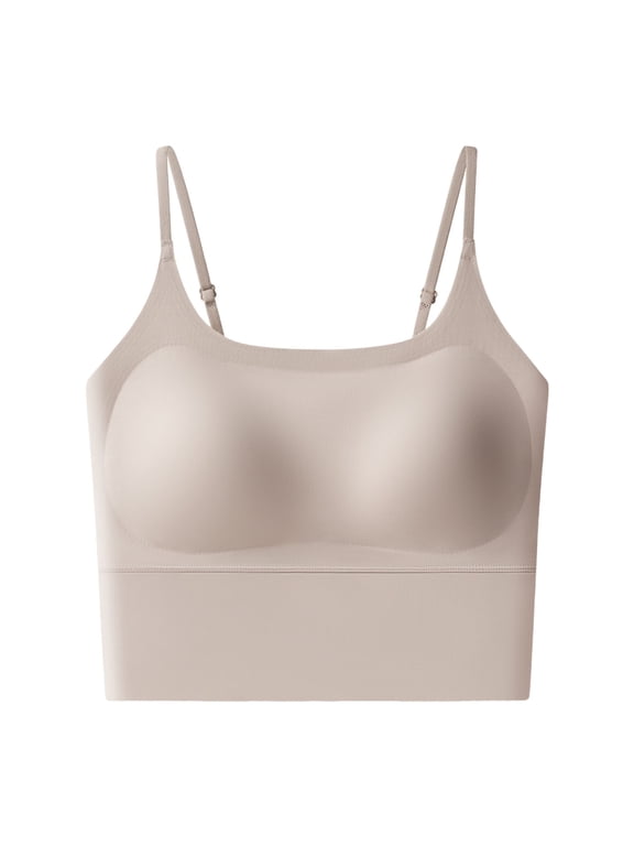 Women's Seamless Cami Bralette Wireless Removable Padded Yoga Sleep Bra