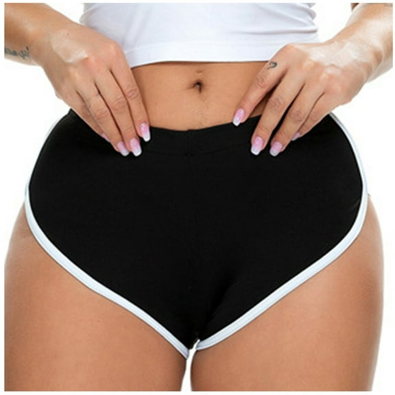 CHUMUD Women's Sexy Booty Shorts Retro Dolphin Shorts Sports Yoga Gym Running Hot Pants Micro Mini Pants