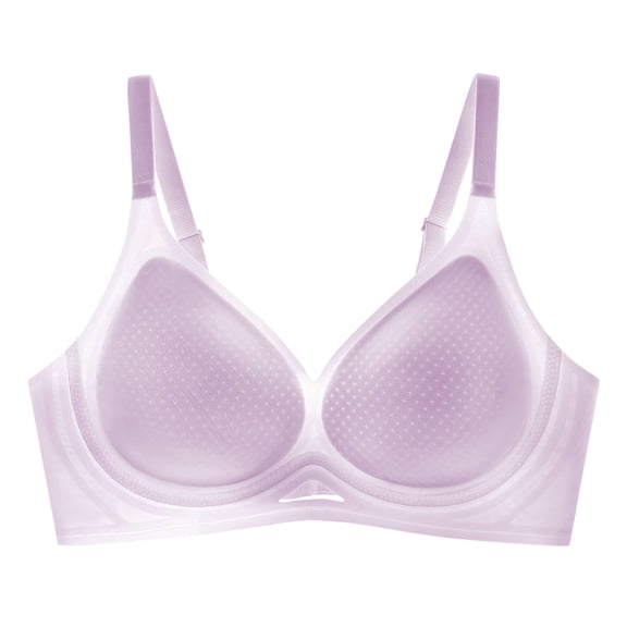 CHUMUD Women's Sexy Low Back Push-Up Bra Front Hook Lace Bra with Seamless Invisible Design