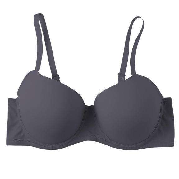 CHUMUD Women's Sexy Wirefree Low Back Bra 3-Hook Back Closure with Push-Up & Smooth Coverage