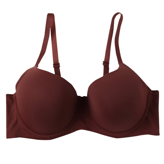 CHUMUD Women's Sexy Wirefree Low Back Bra 3-Hook Back Closure with Push-Up & Smooth Coverage