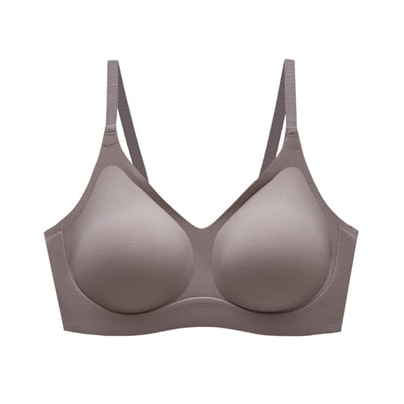 CHUMUD Women's Sexy Wirefree Low Back Bra 3-Hook Back Closure with Push-Up & Smooth Coverage