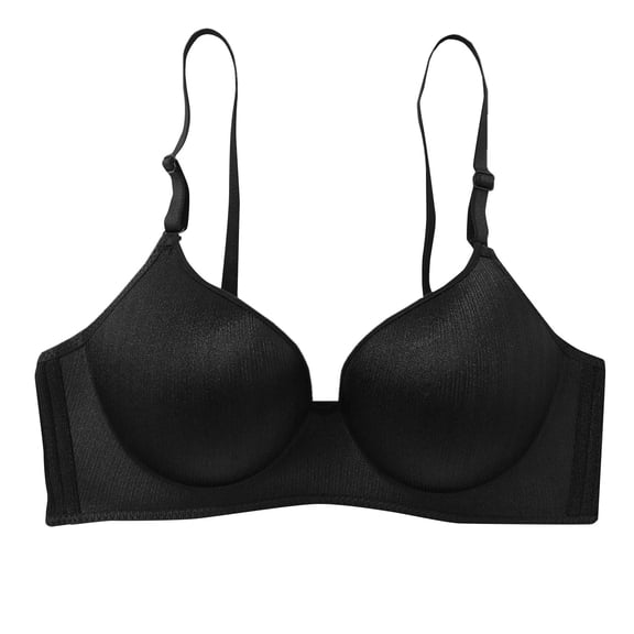 CHUMUD Women's Sexy Wirefree Low Back Bra 3-Hook Back Closure with Push-Up & Smooth Coverage