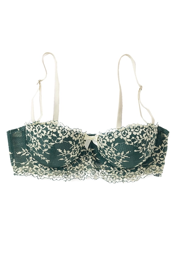Women's Sexy Wirefree Low Back Bra 3-Hook Back Closure with Push-Up & Smooth Coverage