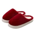 thumbnail image 1 of CHUMUD Women's Slip on Slippers Plush Warm Indoor Bedroom House Slippers Cozy Flat Winter Shoes, 1 of 5