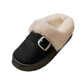 thumbnail image 1 of CHUMUD Women's Slipper Platform Mini Boots, Comfortable Memory Foam Slippers with Wool Lining, Winter Plush Slippers, 1 of 3