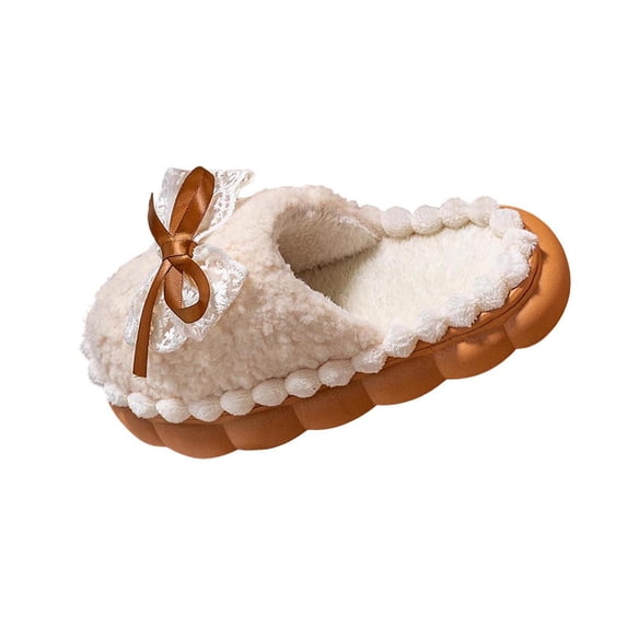 CHUMUD Women's Slippers Cute Butterfly Winter Fluffy House Slippers Slip On Plush Bedroom Shoes Indoor Outdoor Holiday Gifts