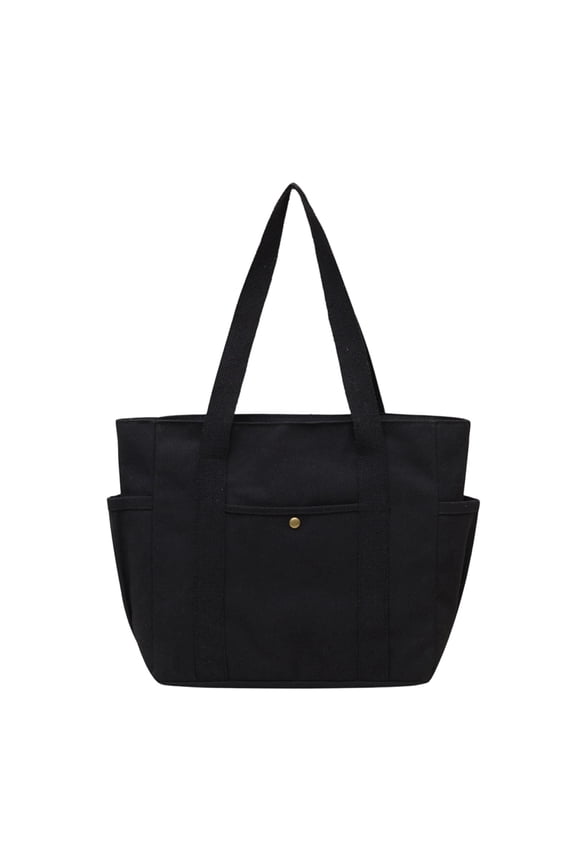 Women's Spring Summer Canvas Tote Bag - Large Unlined Lightweight Shoulder Bag for Commute, Travel & Casual